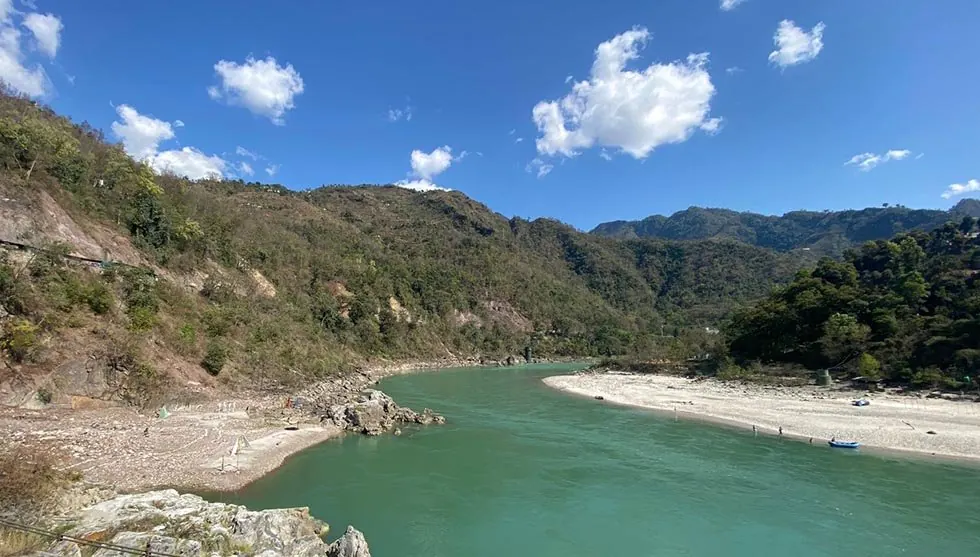 The Ganga river near the retreat site
