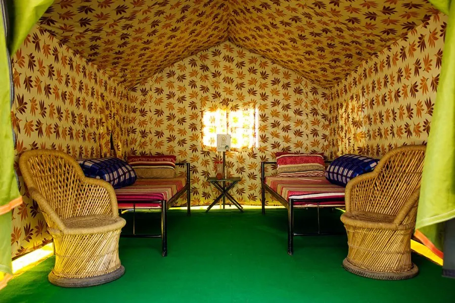 Tents inside