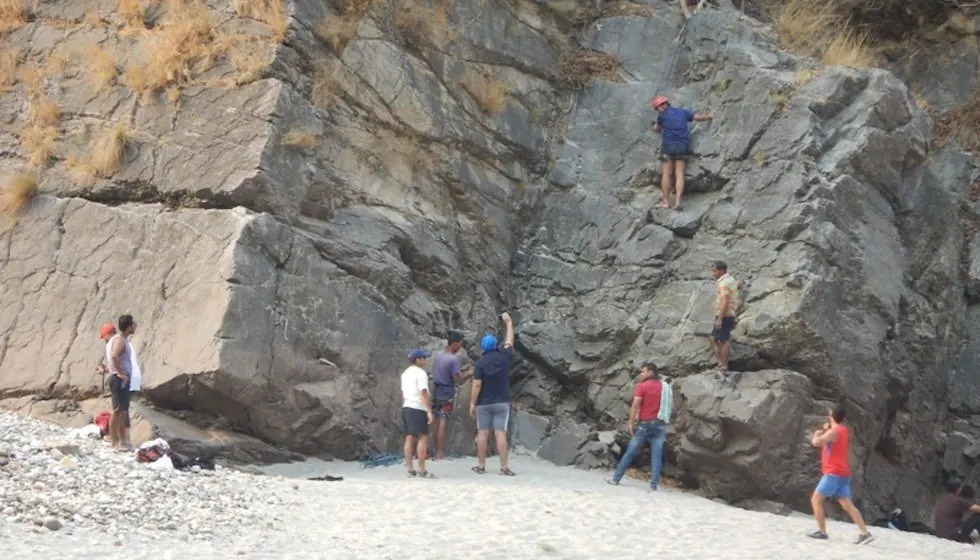 Rock climbing